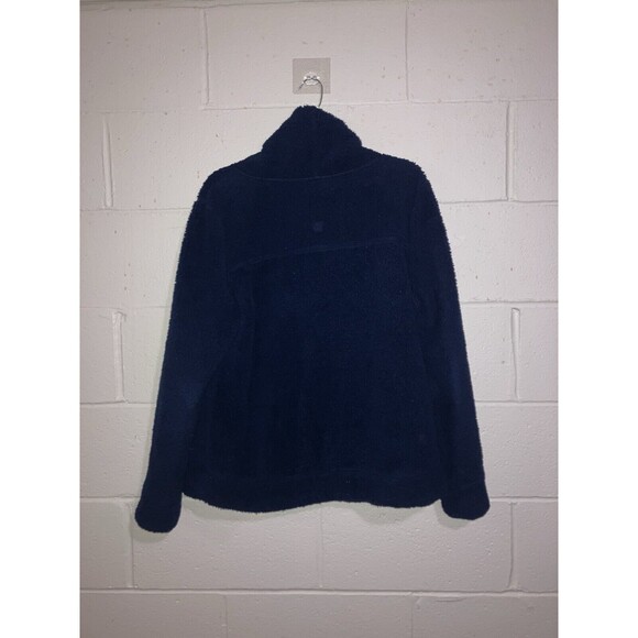 Crown & Ivy Rollins Funnel Neck Pullover Black Sherpa Teddy Fleece Jacket L - Picture 5 of 5